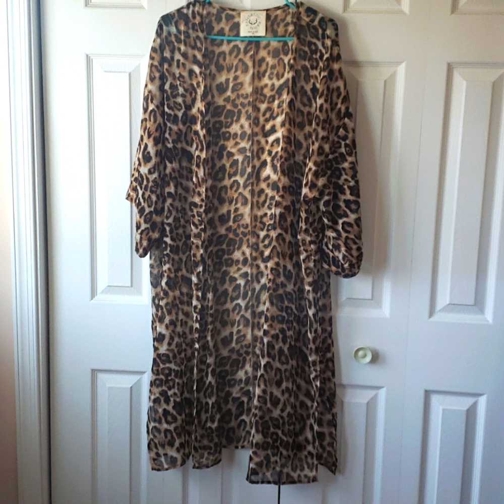 Cheetah Print Kimono
